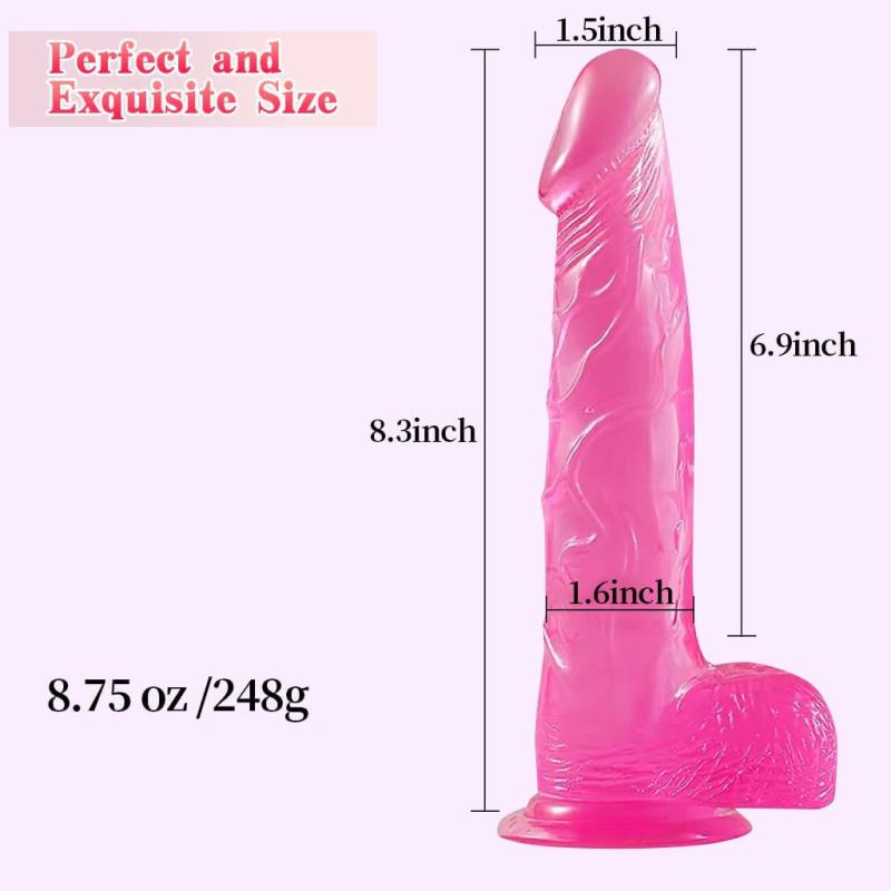 8.3 Inch Strap-On Dildo Kit with Harness & Suction Cup - Adjustable Realistic Sex Toy for Couples & Beginners